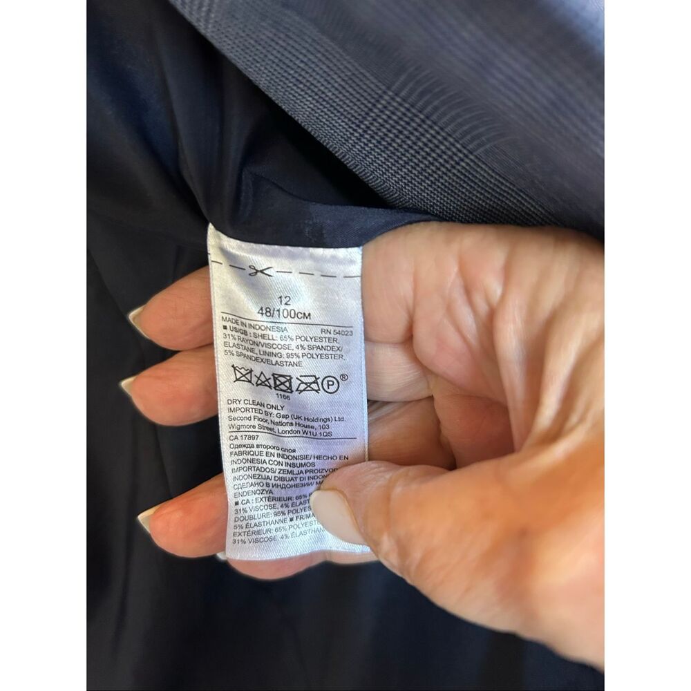 Banana Republic Light Blue Plaid Single-Button Blazer - Picture 6 of 11